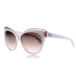 Dior Purple Lilac Glisten Cateye Sunglasses- New W Case
